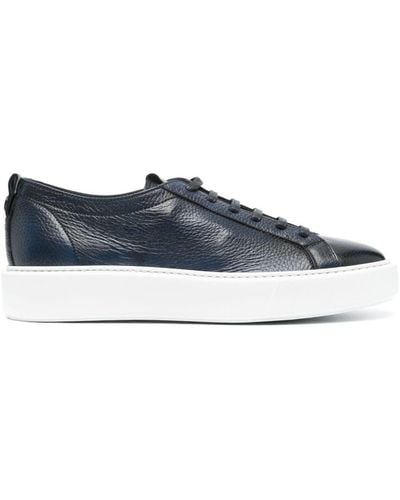 Barrett Logo-patch Leather Trainers - Blue