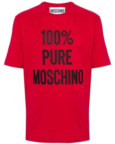 Moschino Camiseta con logo estampado - Rojo