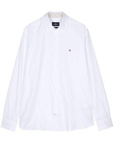 Hackett Logo-embroidered Cotton Shirt - White