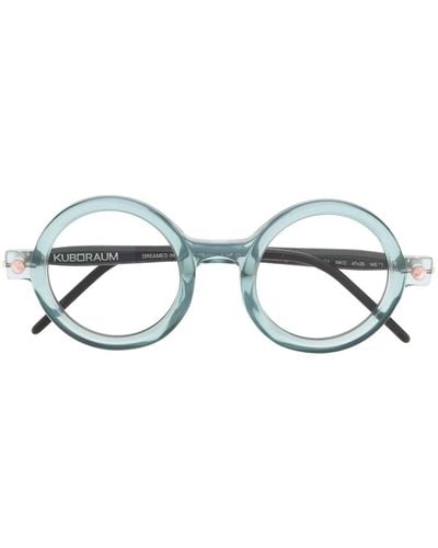 Kuboraum Round-frame Sunglasses - Blue