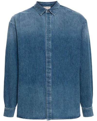 Fear Of God Button-up Denim Overhemd - Blauw