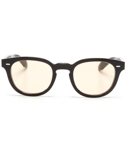 Oliver Peoples N-01 Geometric-frame Sunglasses - Natural