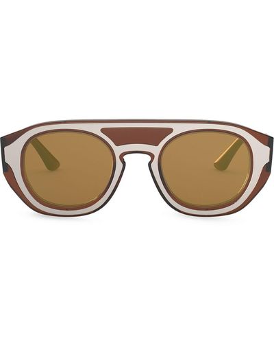Giorgio Armani Tinted Round-frame Sunglasses - Brown