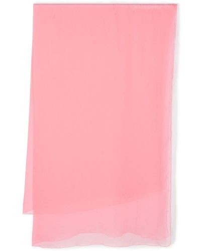 Ermanno Scervino Semi-transparenter Seidenschal - Pink