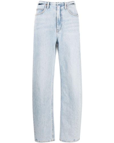 Alexander Wang Jeans dritti con dettaglio cut-out - Blu