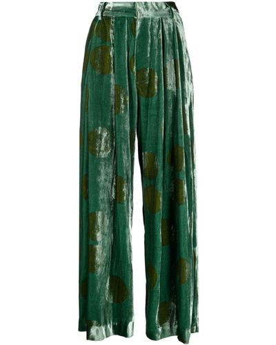 Uma Wang Pleat-detail Wide-leg Trousers - Green
