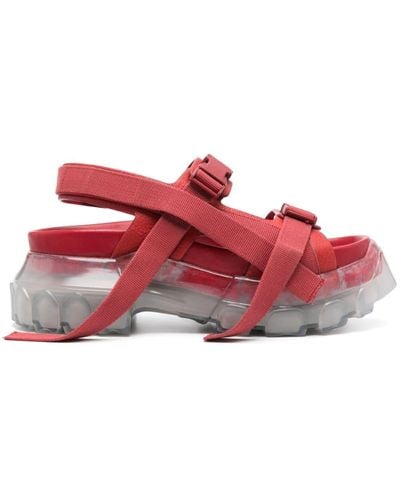 Rick Owens Chunky Tractor Sandalen - Rot