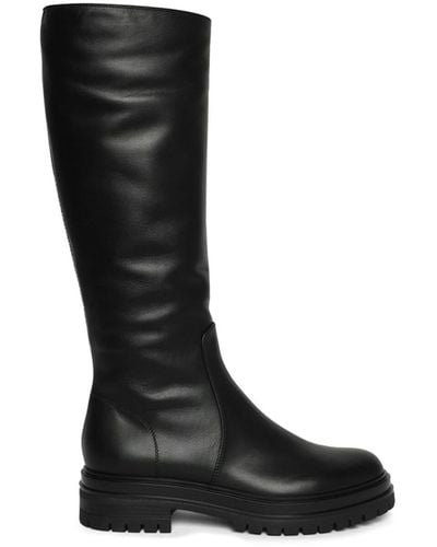 Gianvito Rossi Knee-length Leather Boots - Black