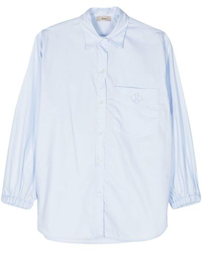 Herno T-Shirt mit Dreiviertelärmeln - Blau