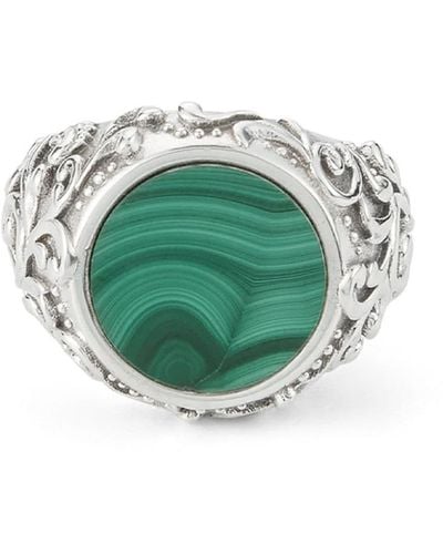 Emanuele Bicocchi Arabesque Ring Met Malachiet - Groen