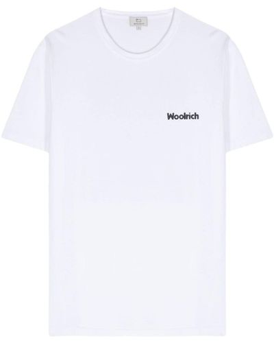 Woolrich T-shirt à logo en caoutchouc - Blanc