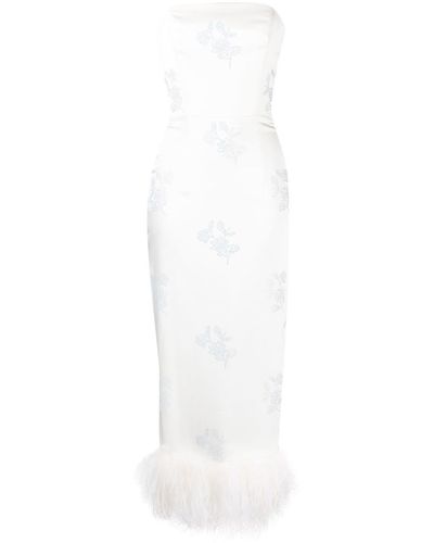 16Arlington Kleid mit Federn - Weiß