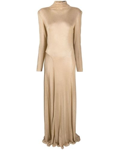 Tom Ford High-neck Gown - Natural