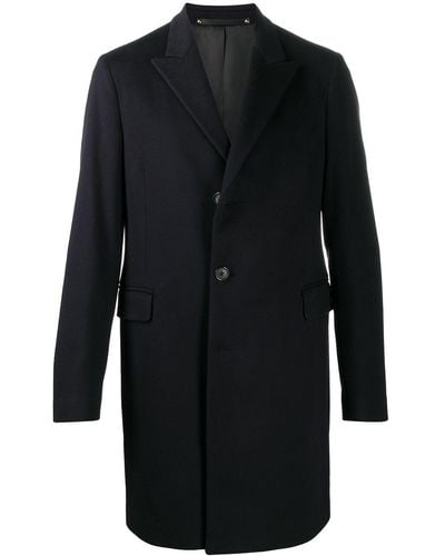 Paul Smith Tailored Buttoned Up Coat - Blue
