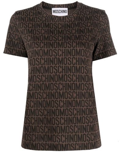 Moschino T-shirt à logo imprimé - Noir