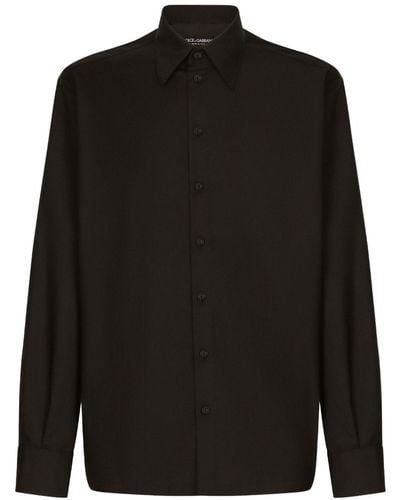 Dolce & Gabbana ポインテッドカラー シャツ - ブラック