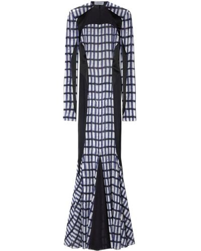 Off-White c/o Virgil Abloh Maxi-jurk Met Geometrische Print - Blauw