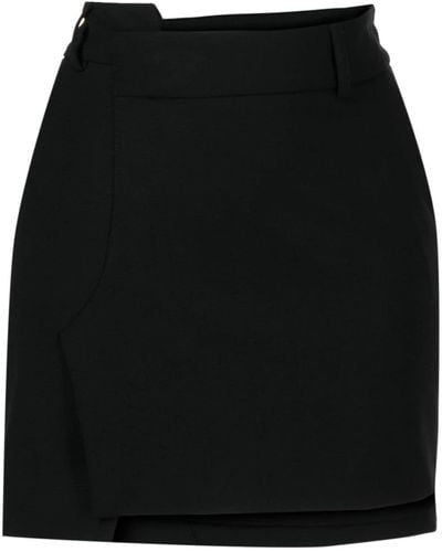 Monse Asymmetric Mini Skirt - Black