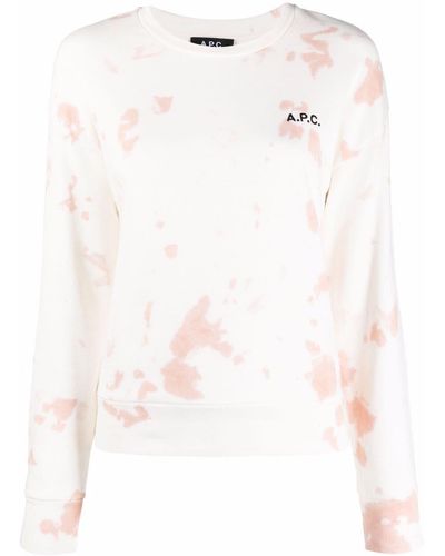 A.P.C. Sweatshirt mit Farbklecks-Print - Weiß
