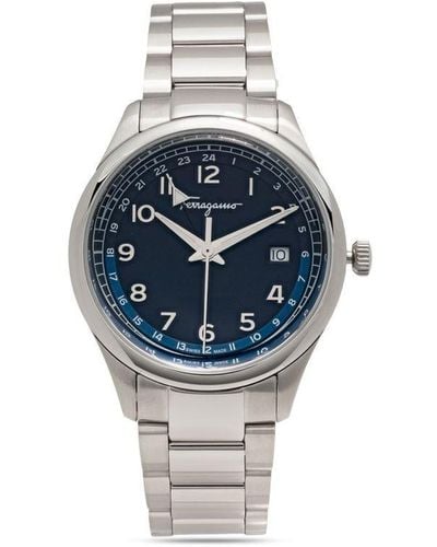 Ferragamo Timeless Armbanduhr mit Quarzwerk 40mm - Blau