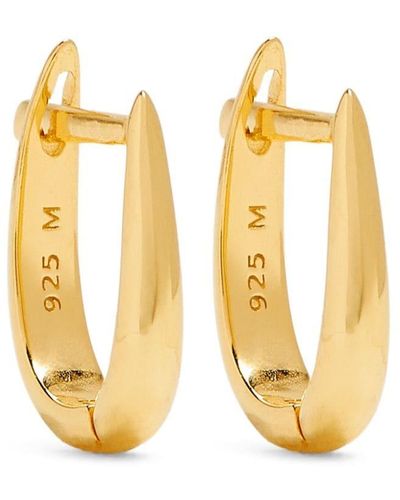 Missoma Claw huggie Hoop Earrings - Metallic