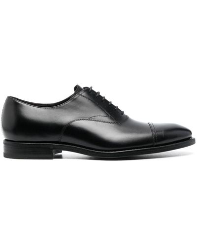 Henderson Lace-up Leather Oxford Shoes - Black