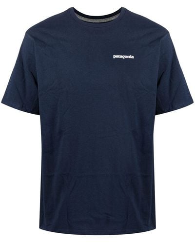 Patagonia T-shirt Met Logoprint - Blauw