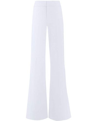 Alice + Olivia Dylan High-waist Palazzo Trousers - White