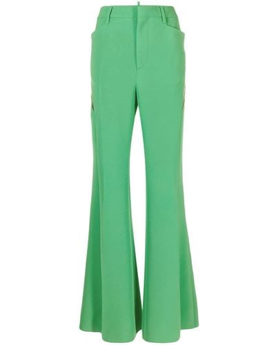 DSquared² Pantaloni svasati con dettaglio cut-out - Verde