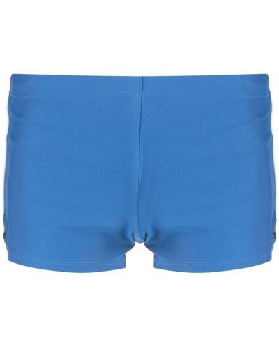 Ron Dorff Contrasting Pipe-trim Swim Shorts - Blue