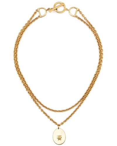 Patou Bocca Charm Necklace - Metallic