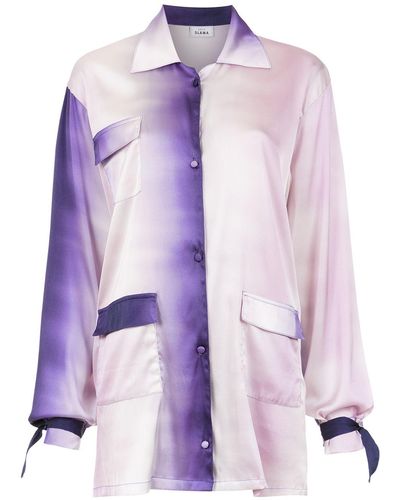 Amir Slama Silk Shirt - Purple