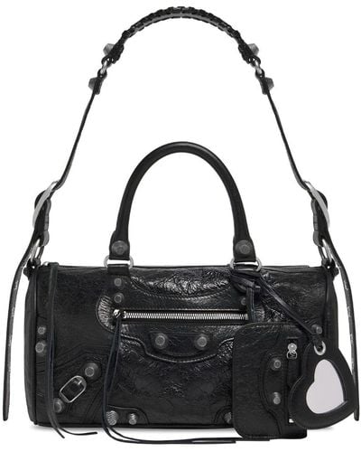 Balenciaga Medium Le Cagole Leather Duffle Bag - Black