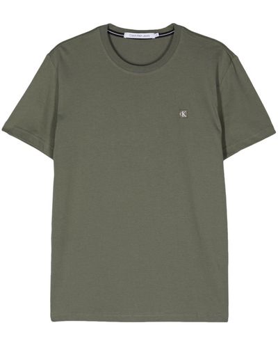 Calvin Klein T-Shirt mit Logo-Patch - Grün