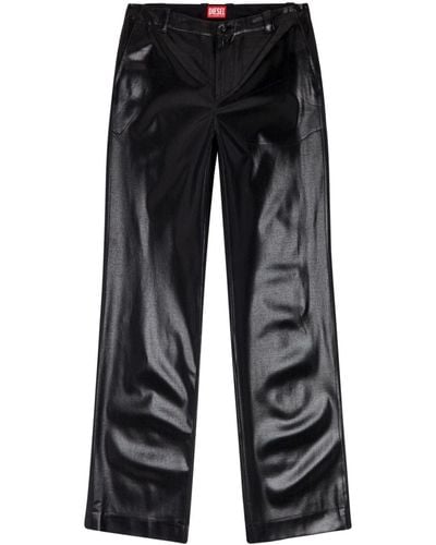 DIESEL Stanley Panelled Straight Trousers - Black