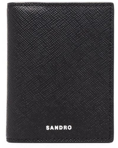 Sandro Textured Bi-fold Wallet - Black