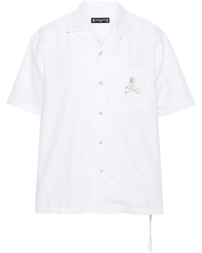 Mastermind Japan Logo-embroidered Cotton Shirt - White