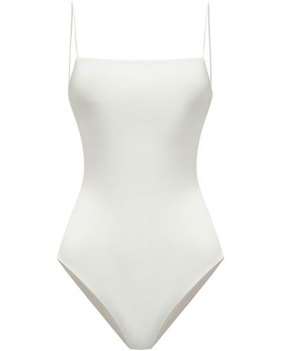 12 STOREEZ Klassischer Badeanzug - Weiß