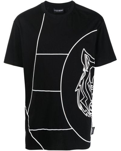 Philipp Plein T-shirt en coton à imprimé graphique - Noir