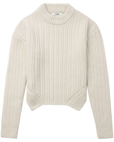 LVIR Ribbed-knit Wool Jumper - White