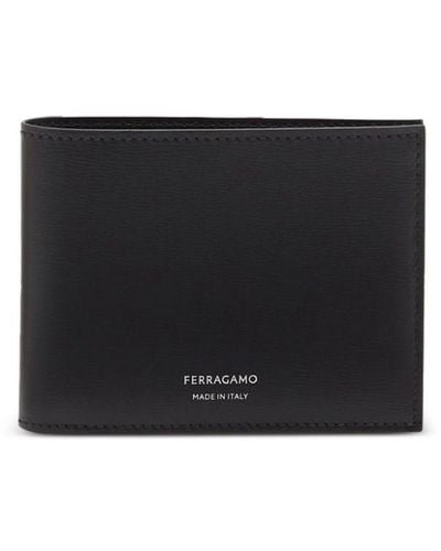 Ferragamo Bi-fold Leather Wallet - Black