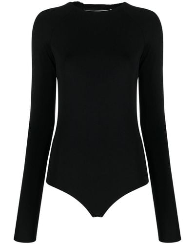 Jil Sander Open-back Long-sleeved Bodysuit - Black