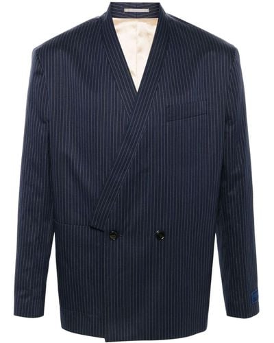 KENZO Pinstripe Tailored Blazer - Blue