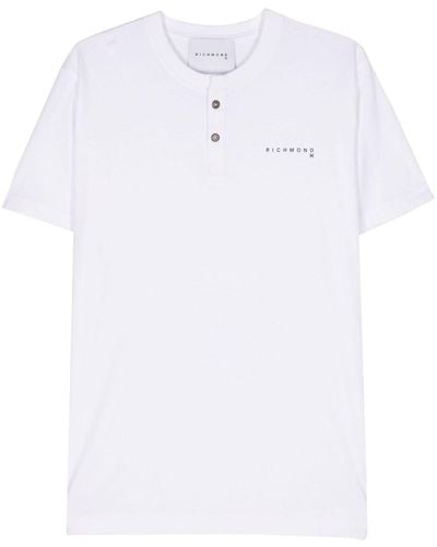 John Richmond T-Shirt mit Logo-Print - Weiß