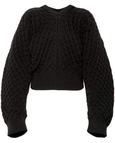 Jacquemus Le Sweater Boule Torsade Pullover - Schwarz
