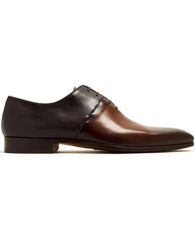 Magnanni Panelled Gradient Effect Oxford Shoes - Brown