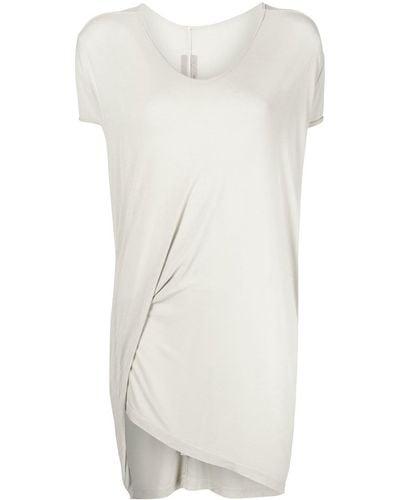 Rick Owens Draped Short-sleeved T-shirt - White