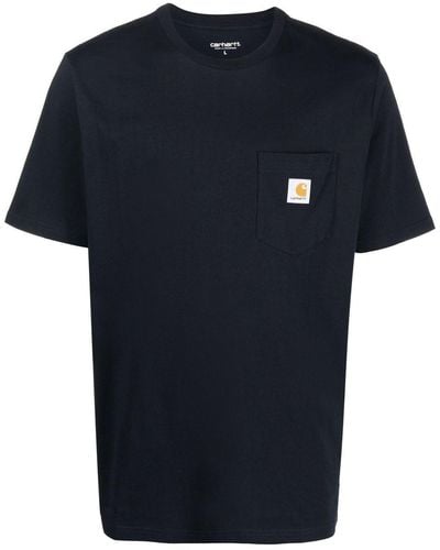 Carhartt Logo-patch Cotton T-shirt - Blue