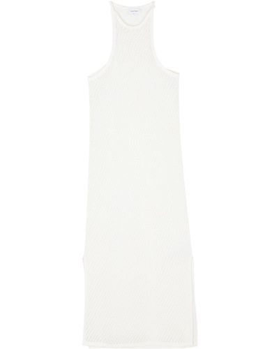 Calvin Klein Open-knit Maxi Dress - White