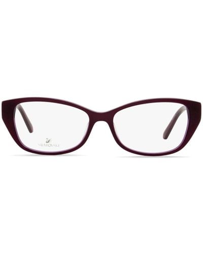 Swarovski Brille mit eckigem Gestell - Braun